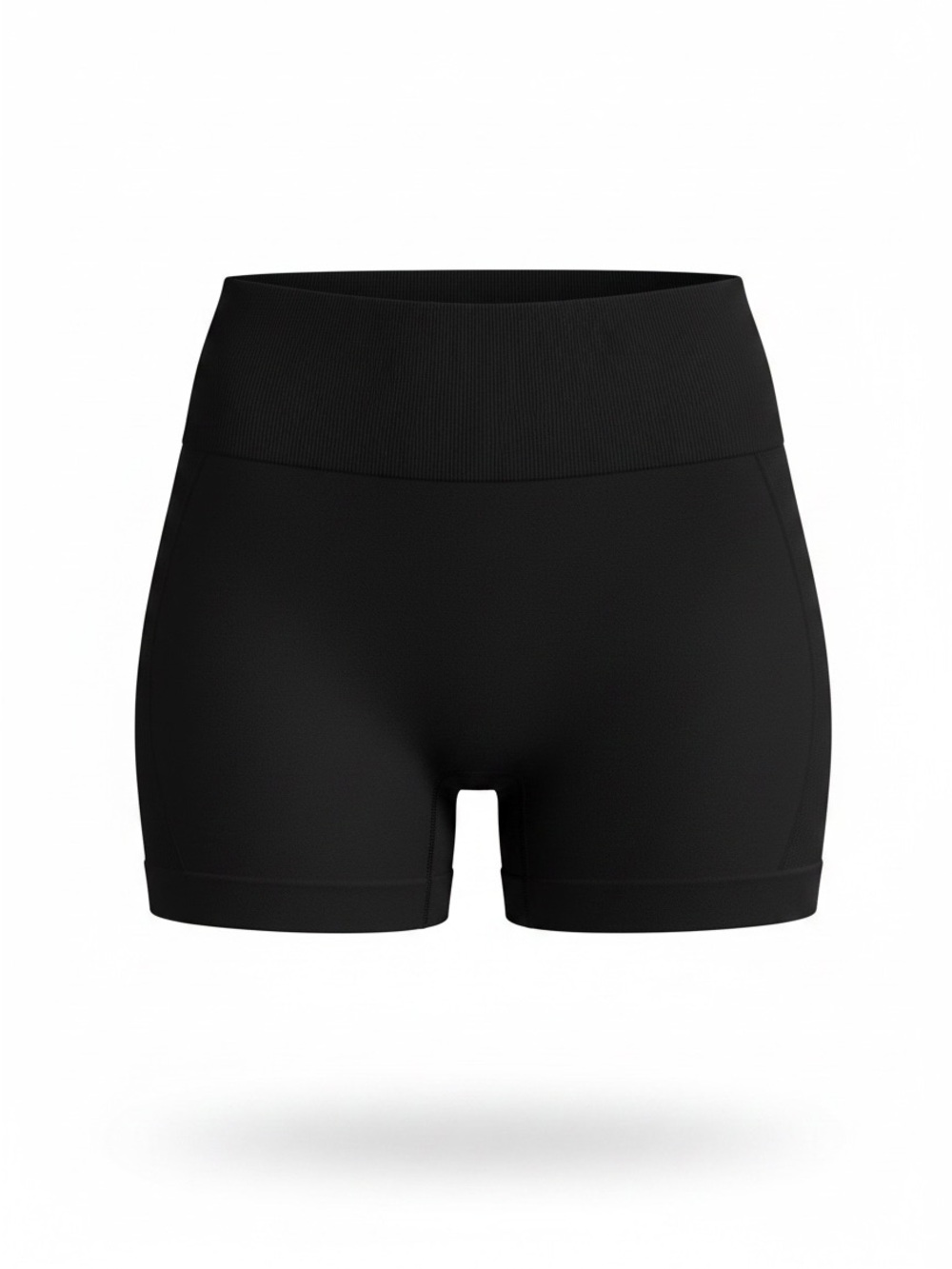 High-Rise Black Women's Bike Shorts